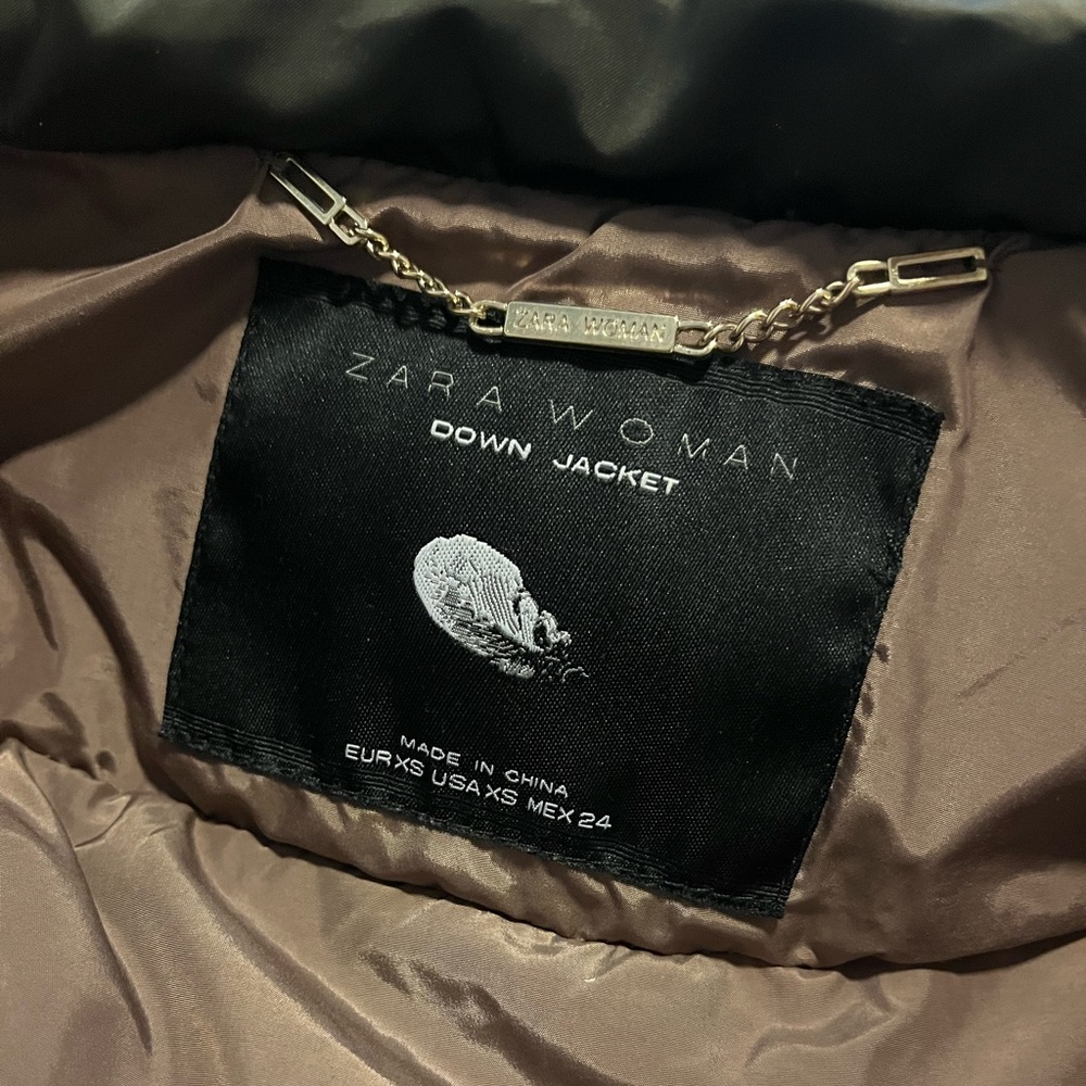 Zara down faux fur winter jacket - Picture 3 of 3
